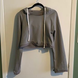 Cropped Gymshark sweater.